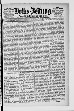 Volks-Zeitung vom 13.09.1874