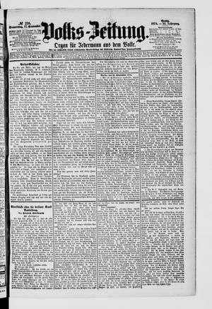 Volks-Zeitung vom 17.09.1874