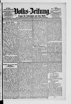 Volks-Zeitung vom 22.09.1874