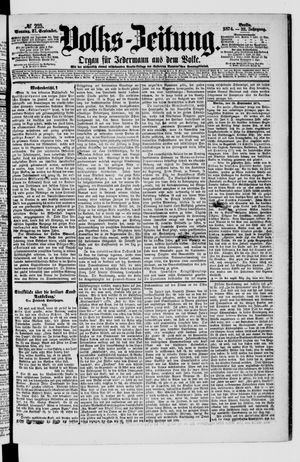 Volks-Zeitung vom 27.09.1874