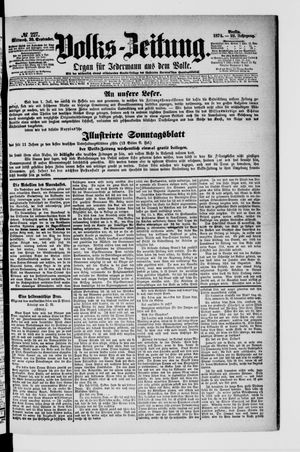 Volks-Zeitung vom 30.09.1874