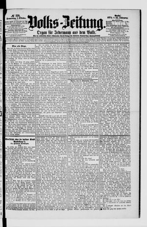 Volks-Zeitung on Oct 1, 1874