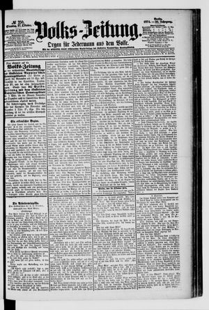 Volks-Zeitung on Oct 27, 1874