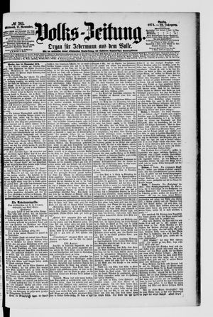 Volks-Zeitung vom 11.11.1874