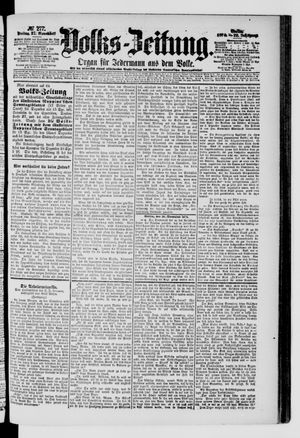 Volks-Zeitung vom 27.11.1874