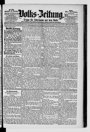 Volks-Zeitung on Nov 28, 1874