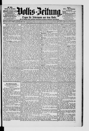 Volks-Zeitung vom 11.12.1874