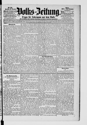 Volks-Zeitung vom 13.12.1874