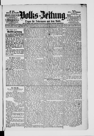 Volks-Zeitung on Dec 30, 1874