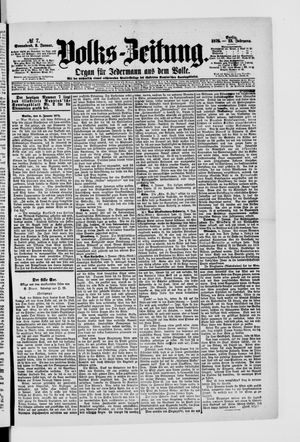 Volks-Zeitung vom 09.01.1875