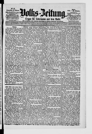 Volks-Zeitung vom 18.02.1875