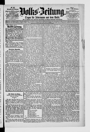 Volks-Zeitung on Feb 23, 1875