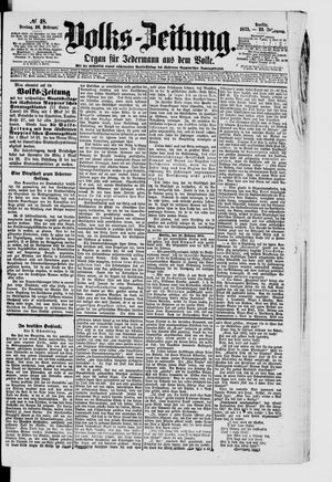 Volks-Zeitung vom 26.02.1875