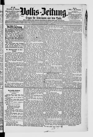 Volks-Zeitung vom 27.02.1875