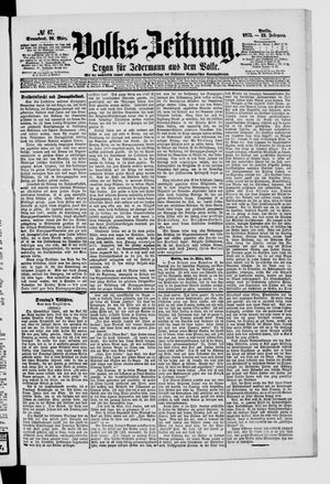 Volks-Zeitung vom 20.03.1875