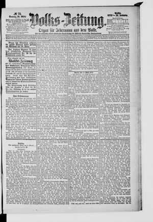 Volks-Zeitung vom 28.03.1875