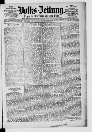 Volks-Zeitung vom 20.04.1875