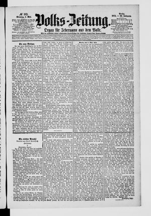 Volks-Zeitung vom 04.05.1875