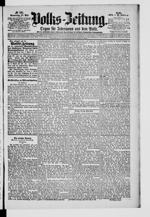 Volks-Zeitung vom 27.05.1875