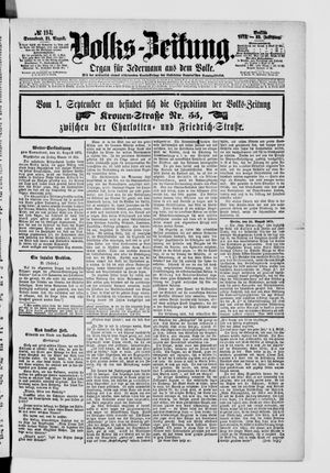 Volks-Zeitung vom 21.08.1875