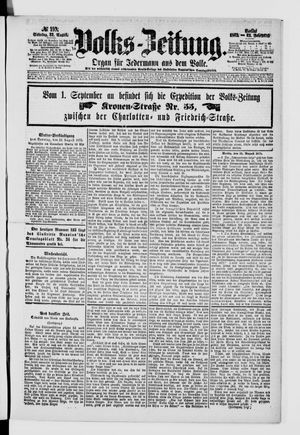 Volks-Zeitung vom 22.08.1875