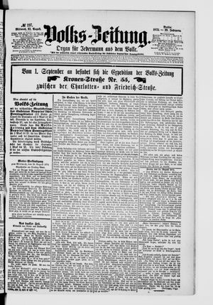 Volks-Zeitung vom 25.08.1875