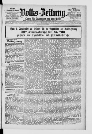 Volks-Zeitung on Aug 28, 1875
