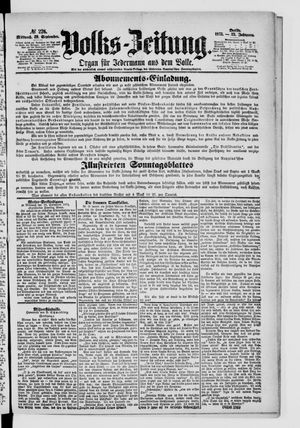 Volks-Zeitung on Sep 29, 1875