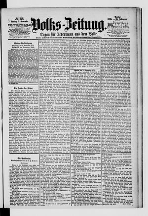 Volks-Zeitung vom 05.11.1875
