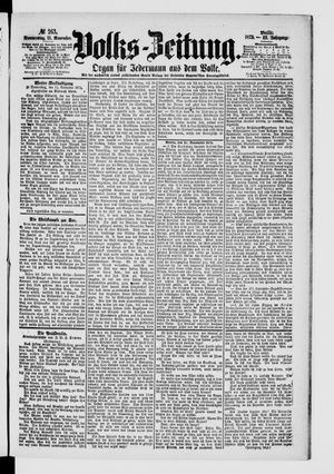 Volks-Zeitung vom 11.11.1875