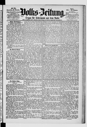 Volks-Zeitung vom 25.11.1875