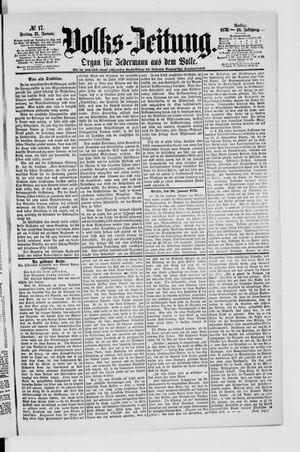 Volks-Zeitung on Jan 21, 1876