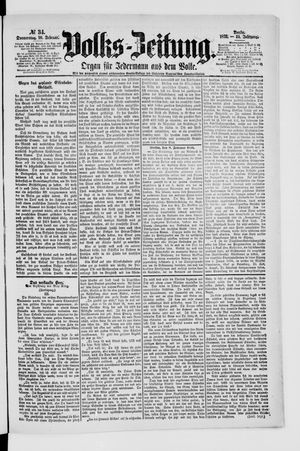 Volks-Zeitung vom 10.02.1876
