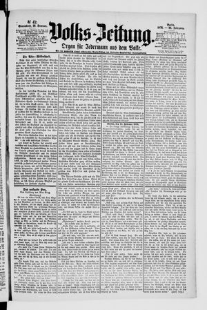 Volks-Zeitung on Feb 19, 1876