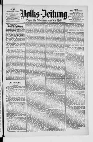 Volks-Zeitung on Feb 23, 1876