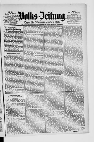 Volks-Zeitung on Feb 25, 1876