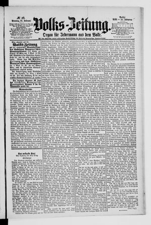 Volks-Zeitung vom 27.02.1876
