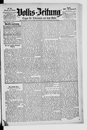 Volks-Zeitung vom 29.02.1876