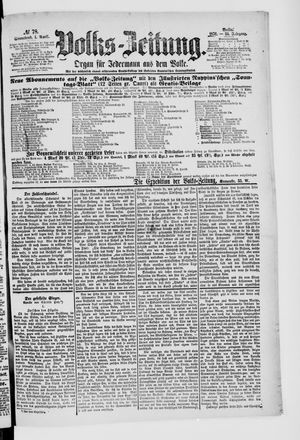 Volks-Zeitung on Apr 1, 1876