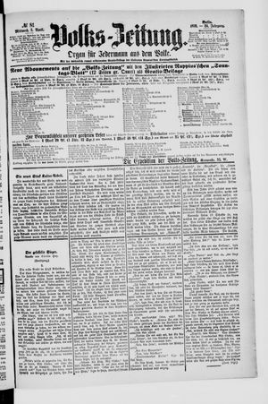 Volks-Zeitung on Apr 5, 1876