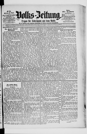 Volks-Zeitung vom 19.04.1876