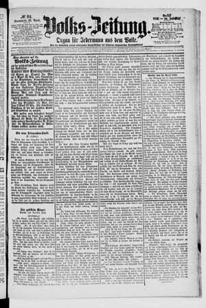 Volks-Zeitung vom 22.04.1876