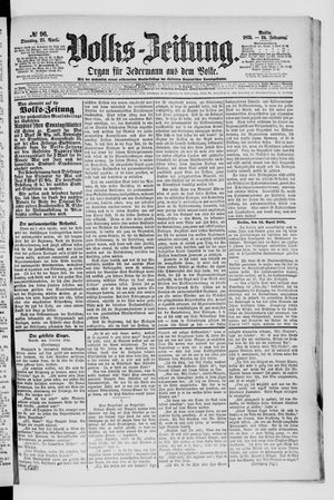Volks-Zeitung on Apr 25, 1876