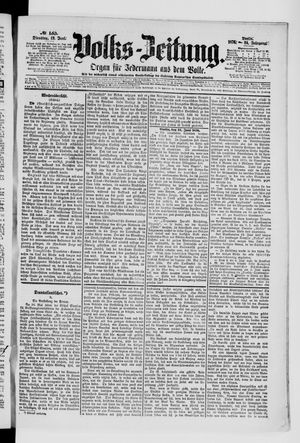 Volks-Zeitung vom 13.06.1876