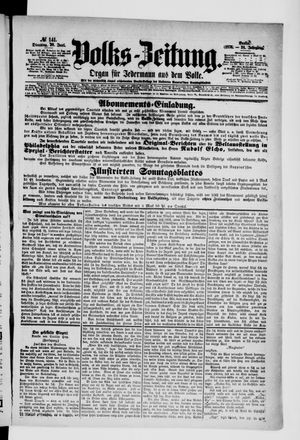 Volks-Zeitung vom 20.06.1876