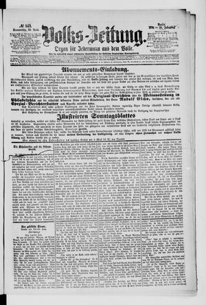 Volks-Zeitung vom 22.06.1876