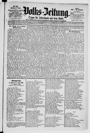 Volks-Zeitung vom 05.07.1876