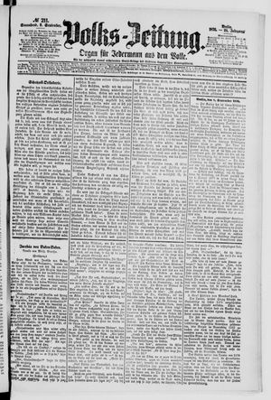 Volks-Zeitung on Sep 9, 1876