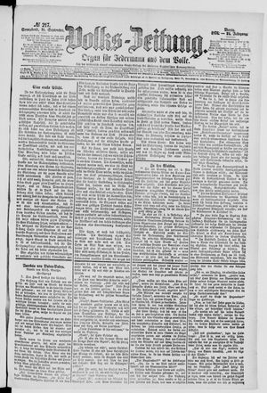 Volks-Zeitung vom 16.09.1876