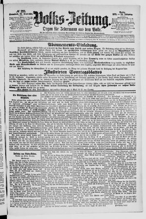Volks-Zeitung vom 23.09.1876